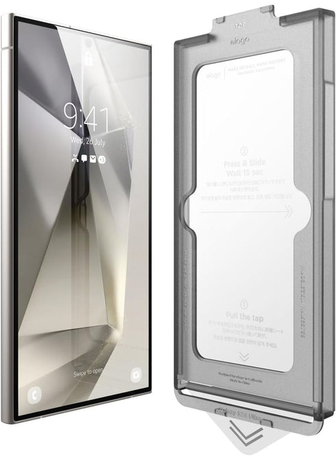 elago Samsung Galaxy S24 ULTRA Tempered Glass Screen Protector with Pull-N-Go