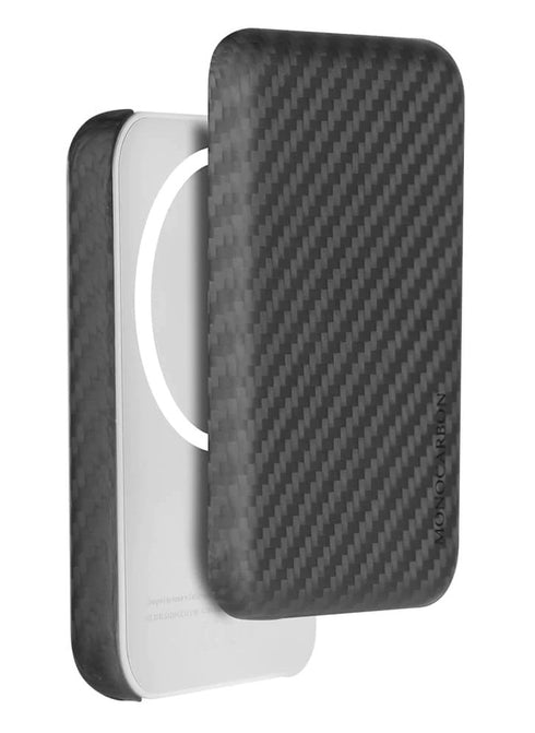 MONOCARBON MagSafe Battery Pack Case Real Carbon Fiber