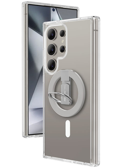 Amazing Thing Galaxy S24 ULTRA Case with Ring Holder Stand Minimal Mag Grip