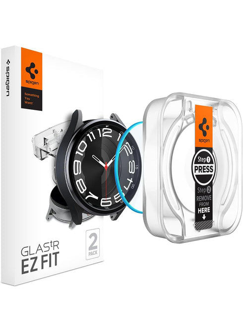 Spigen Samsung Galaxy Watch 6 Classic (43mm) Tempered Glass Screen Protector GLAStR EZ Fit