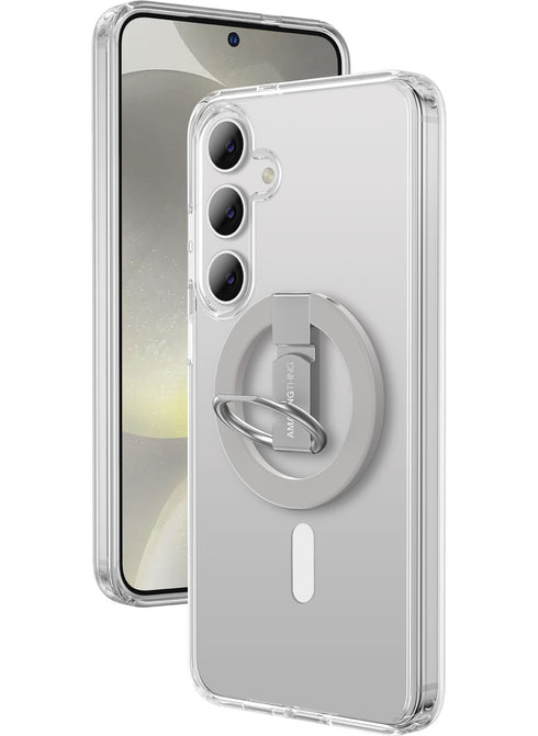 Amazing Thing Galaxy S24 PLUS Case with Ring Holder Stand Minimal Mag Grip