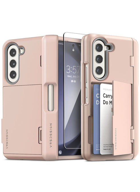 VRS Design Samsung Galaxy Z Fold 5 Case Terra Guard Modern GO with S-Pen Holder and Front Screen Protector