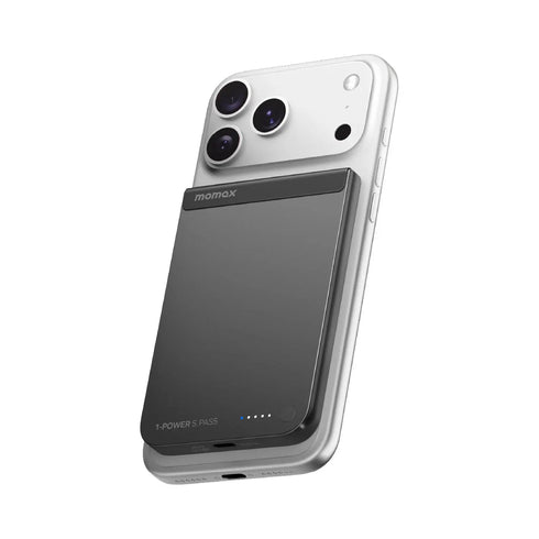 1-POWER S.PASS 5000mAh QI2 Magnetic Wireless Power Bank USB-C Up to 15W PD Output