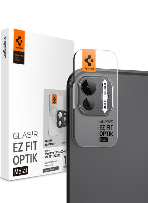 Spigen iPad Pro 13" / iPad Pro 11" M4 (2024) Camera Lens Screen Protector GLAStR Optik Metal EZ Fit