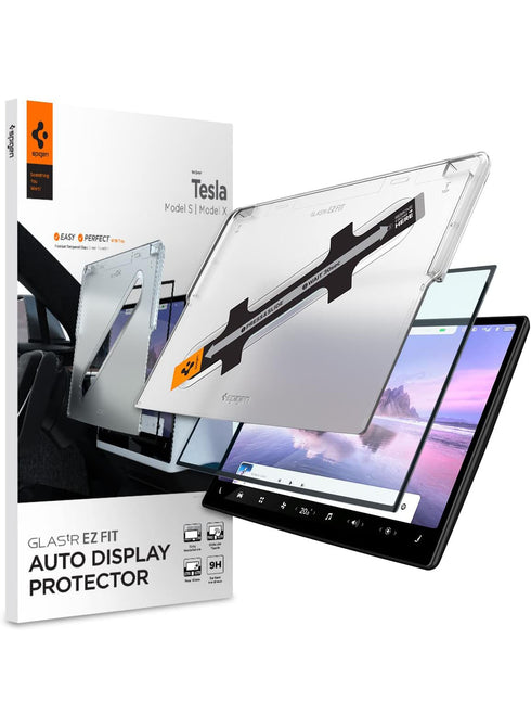 Spigen Tesla Model S / X (2025/2021) Tempered Glass Screen Protector GLAStR EZ Fit