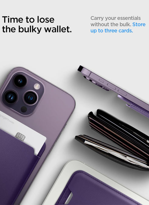 Spigen Magnetic Wallet 3 Cards Holder Valentinus (MagFit)