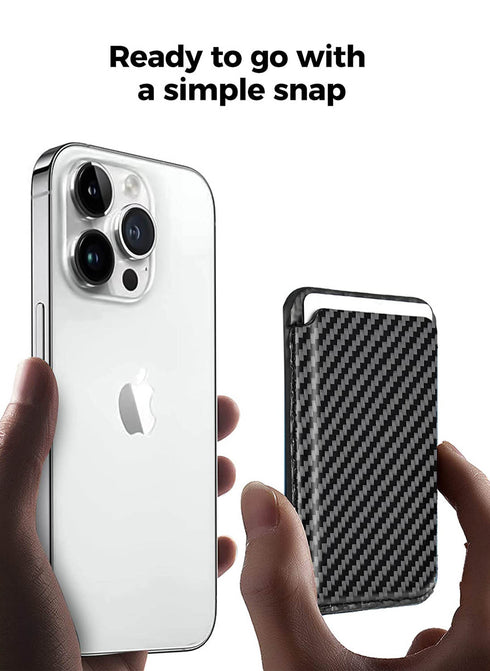 MONOCARBON Magnetic Wallet Real Carbon Fiber (MagSafe)