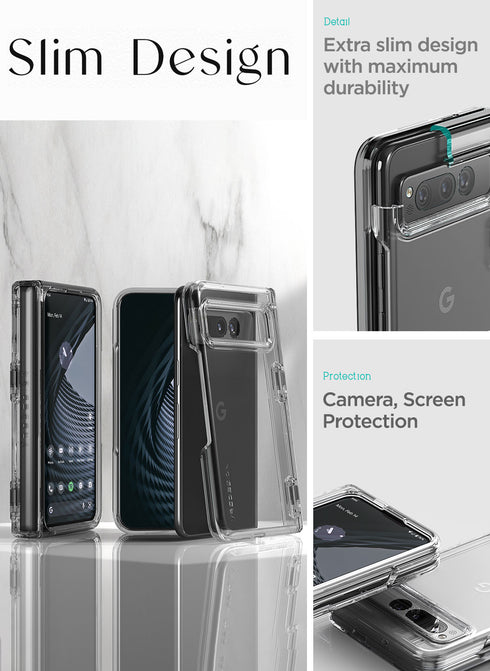 VRS Design Google Pixel Fold Case Simpli Fit Crsytal