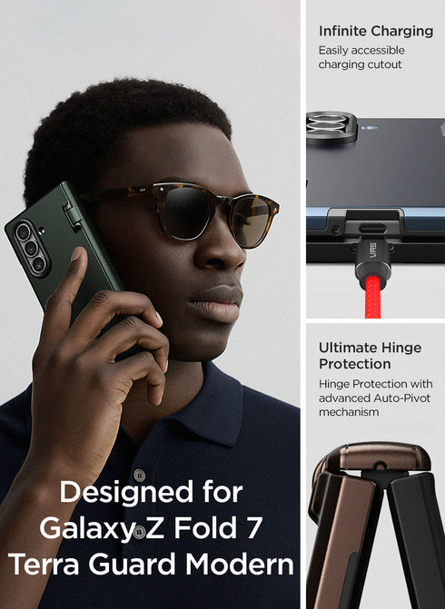 VRS Design Samsung Galaxy Z Fold 7 Case Terra Guard Modern with Hinge Protection