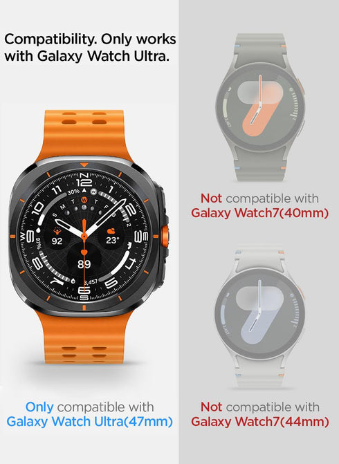 Spigen Samsung Galaxy Watch ULTRA (47mm) Tempered Glass Screen Protector GLAStR EZ Fit