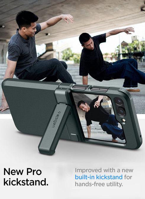 Spigen Samsung Galaxy Z Flip 5 Case Tough Armor PRO P with Kickstand