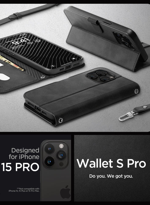 Spigen iPhone 15 PRO Case Wallet S PRO