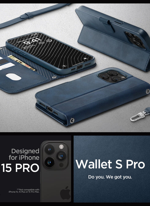 Spigen iPhone 15 PRO Case Wallet S PRO