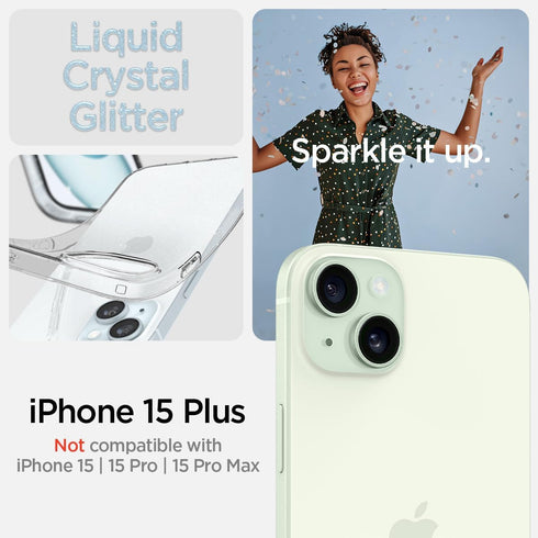 Spigen iPhone 15 Plus Case Liquid Crystal GLITTER