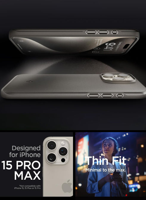Spigen iPhone 15 Pro MAX Case Thin Fit
