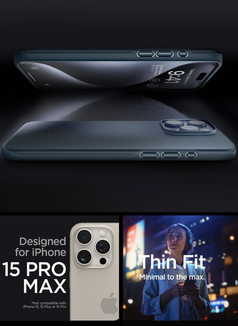 Spigen iPhone 15 Pro MAX Case Thin Fit