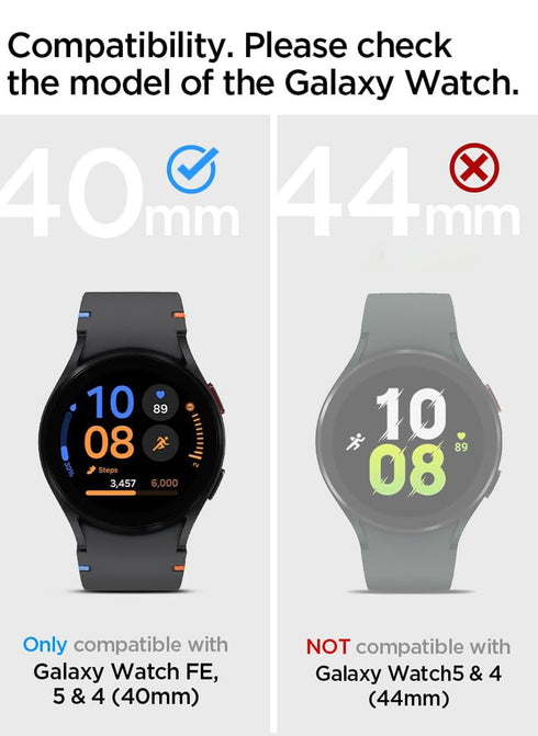 Spigen Samsung Galaxy Watch FE/5/4 (40mm) Band with Case Rugged Armor PRO