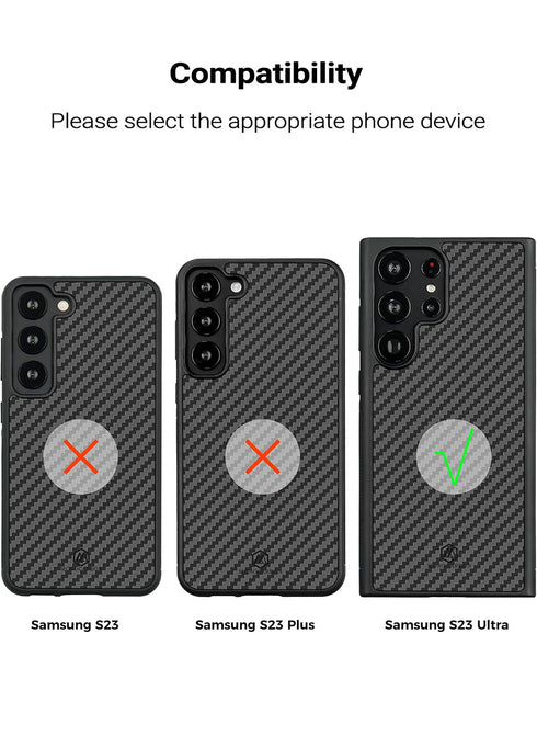 MONOCARBON Samsung Galaxy S23 ULTRA Case Real Carbon Fiber (MagSafe)
