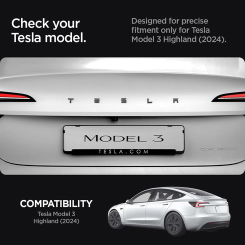 Spigen Tesla Model 3 (2024) Highland Rear Emblem Logo Full Cover