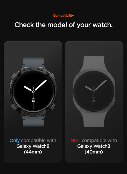 Spigen Samsung Galaxy Watch 8 (44mm) Case Rugged Armor