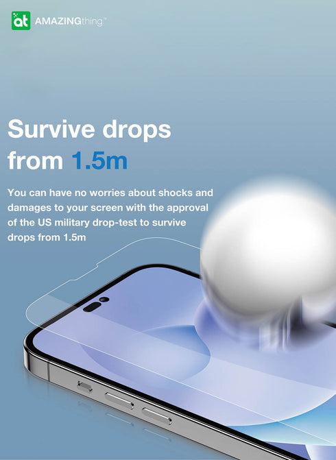 Amazing Thing iPhone 14 Pro MAX Tempered Glass Screen Protector RADIX Pure Glass