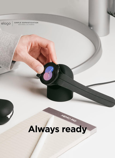 elago Samsung Galaxy Watch 8 / 8 Classic / 7 Ultra / 7 / 6 / 6 Classic / 5 / 5 Pro (40/43/44/45/47mm) Charger GW2 Stand