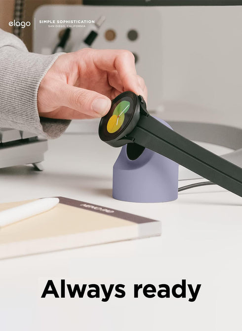 elago Samsung Galaxy Watch 8 / 8 Classic / 7 Ultra / 7 / 6 / 6 Classic / 5 / 5 Pro (40/43/44/45/47mm) Charger GW2 Stand