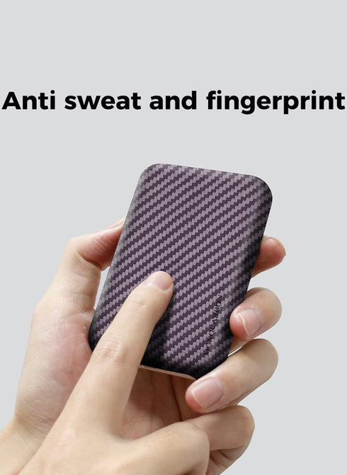 MONOCARBON MagSafe Battery Pack Case Real Carbon Fiber
