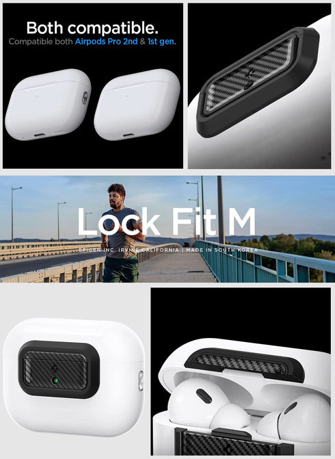 Spigen AirPods PRO 2 / AirPods Pro Case Lock Fit M with Lanyard