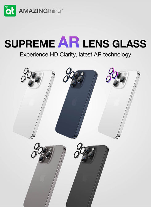 Amazing Thing iPhone 15 PRO / iPhone 15 Pro MAX Camera Lens Protector Supreme Aluminum AR Lens
