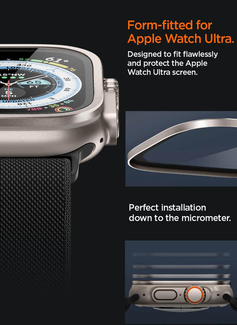 Spigen Apple Watch ULTRA 2 / 1 (49mm) Tempered Glass Screen Protector GLAStR Slim PRO
