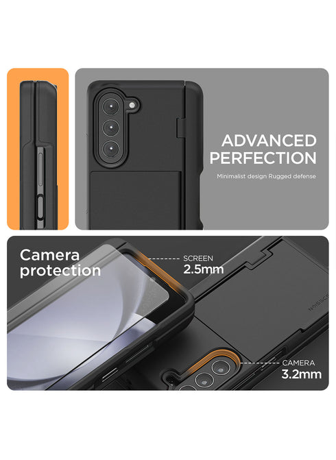 VRS Design Samsung Galaxy Z Fold 5 Case Terra Guard Modern GO with S-Pen Holder and Front Screen Protector