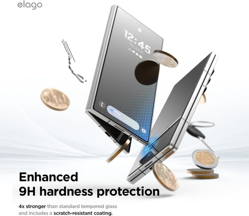 elago Samsung Galaxy Z Fold 7 Tempered Glass Screen Protector Flex Window