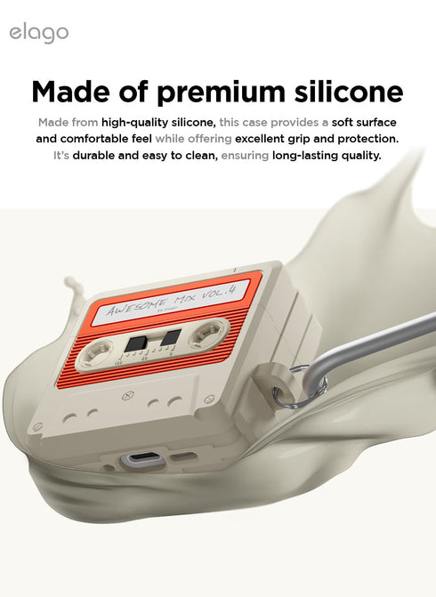 elago AirPods 4 Case Casette Tape