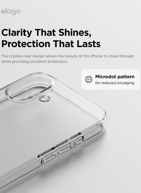 elago iPhone 16 Case Hybrid Clear