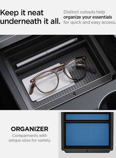 Spigen Tesla Model 3 Highland (2024) / Tesla Model Y (2025) Center Console Organizer Tray