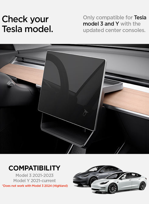 Spigen Tesla Model 3 (2023/2017) / Model Y (2025/2020) Under Screen Storage Organizer Tray