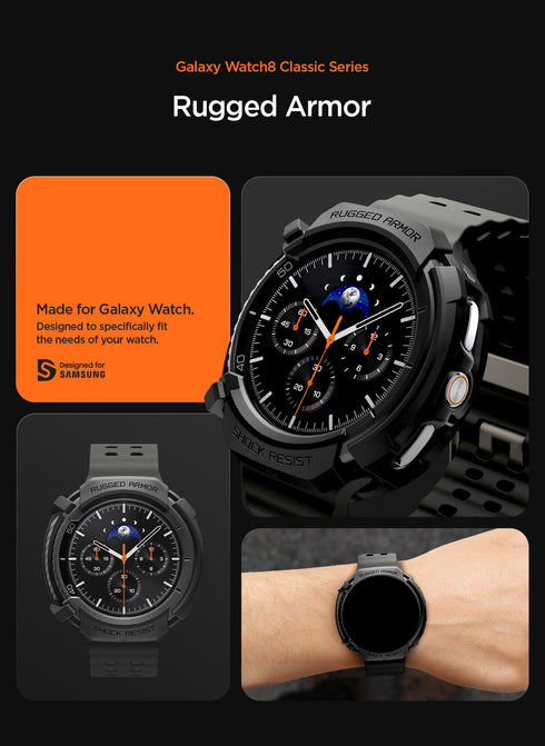 Spigen Samsung Galaxy Watch 8 Classic (46mm) Case Rugged Armor