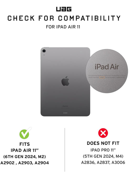 UAG iPad Air 11" M2 (2024) Case Essential Armor with Pencil Holder