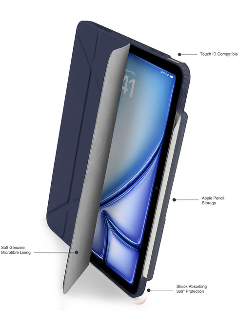 Pipetto iPad Air 13" M2 (2024) Case Origami No. 3 with Pencil Slot