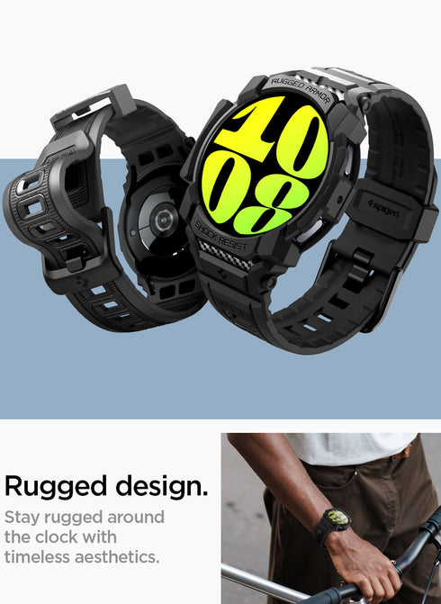 Spigen Samsung Galaxy Watch 7 (44mm) Band with Case Rugged Armor PRO