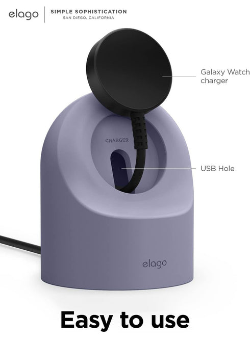elago Samsung Galaxy Watch 8 / 8 Classic / 7 Ultra / 7 / 6 / 6 Classic / 5 / 5 Pro (40/43/44/45/47mm) Charger GW2 Stand