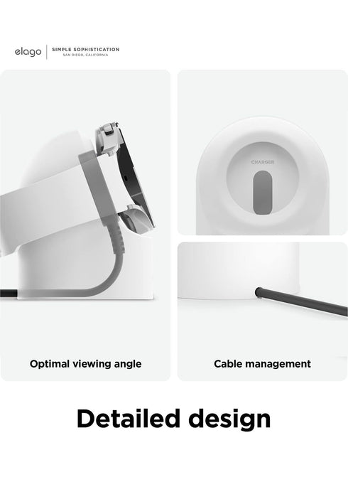 elago Samsung Galaxy Watch 8 / 8 Classic / 7 Ultra / 7 / 6 / 6 Classic / 5 / 5 Pro (40/43/44/45/47mm) Charger GW2 Stand