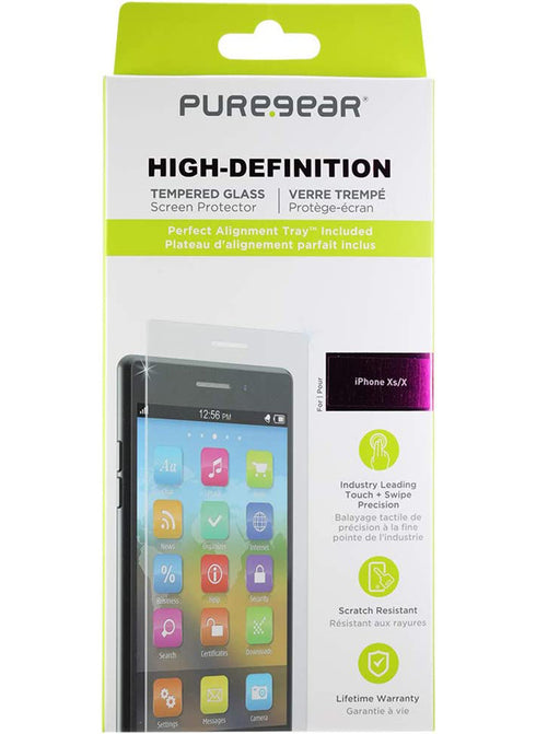 PureGear iPhone XS / iPhone 11 PRO Tempered Glass Screen Protector HD