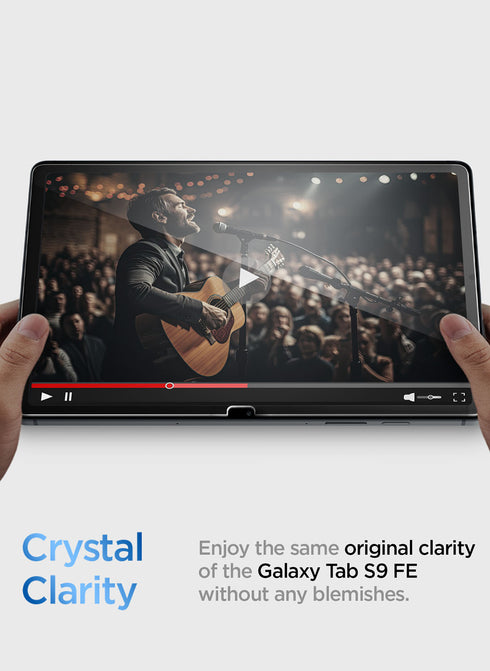 Spigen Samsung Galaxy Tab S9 FE PLUS Tempered Glass Screen Protector GLAStR Slim