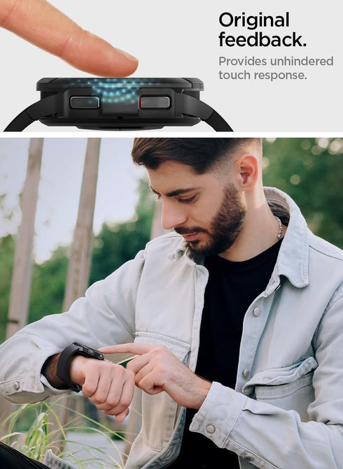 Spigen Samsung Galaxy Watch 6 Classic (43mm) Tempered Glass Screen Protector GLAStR EZ Fit