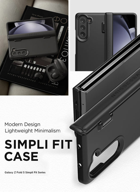 VRS Design Samsung Galaxy Z Fold 5 Case Simpli Fit with FRONT Screen Protector
