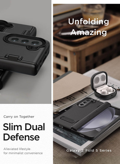 VRS Design Samsung Galaxy Z Fold 5 Case Terra Guard MODERN with Front Screen Protector