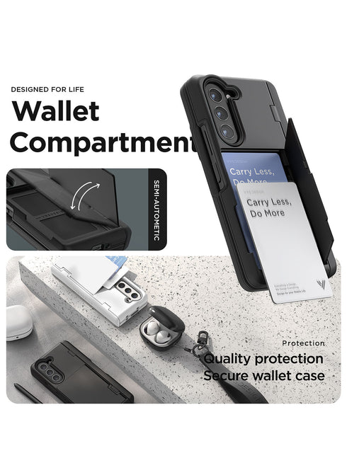 VRS Design Samsung Galaxy Z Fold 5 Case Terra Guard Modern GO with S-Pen Holder and Front Screen Protector