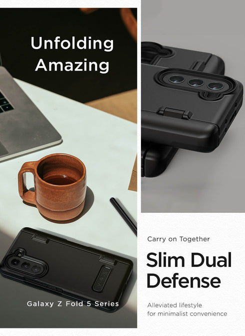 VRS Design Samsung Galaxy Z Fold 5 Case Terra Guard MODERN with S-Pen Holder and Front Screen Protector